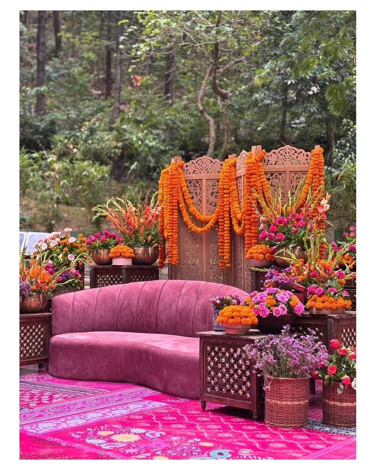 Vibrant Marigold Mehendi