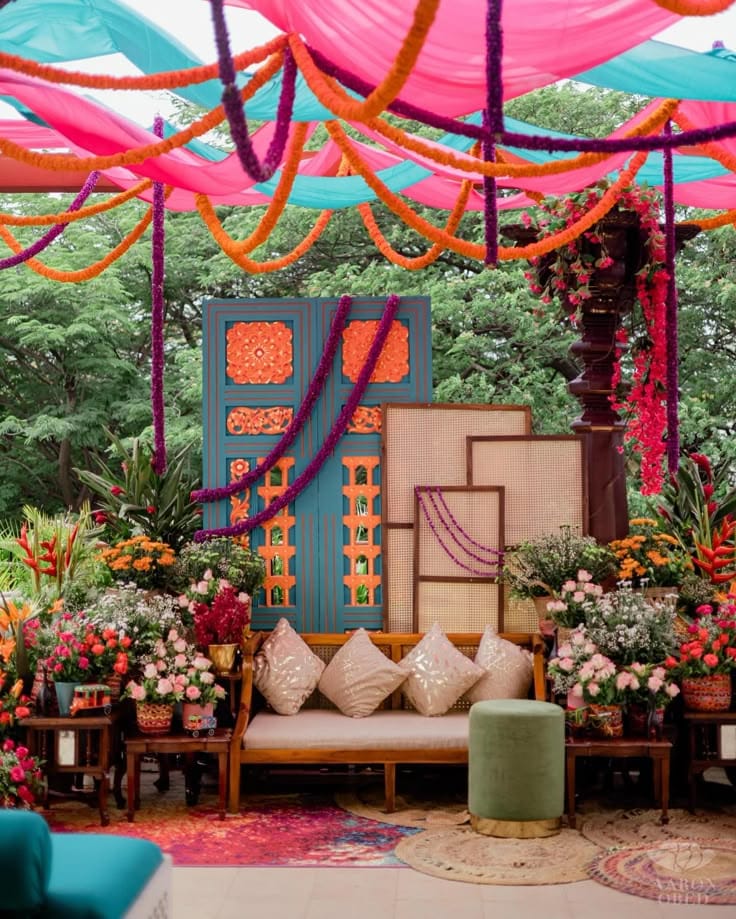 Colorful Canopy Mehendi